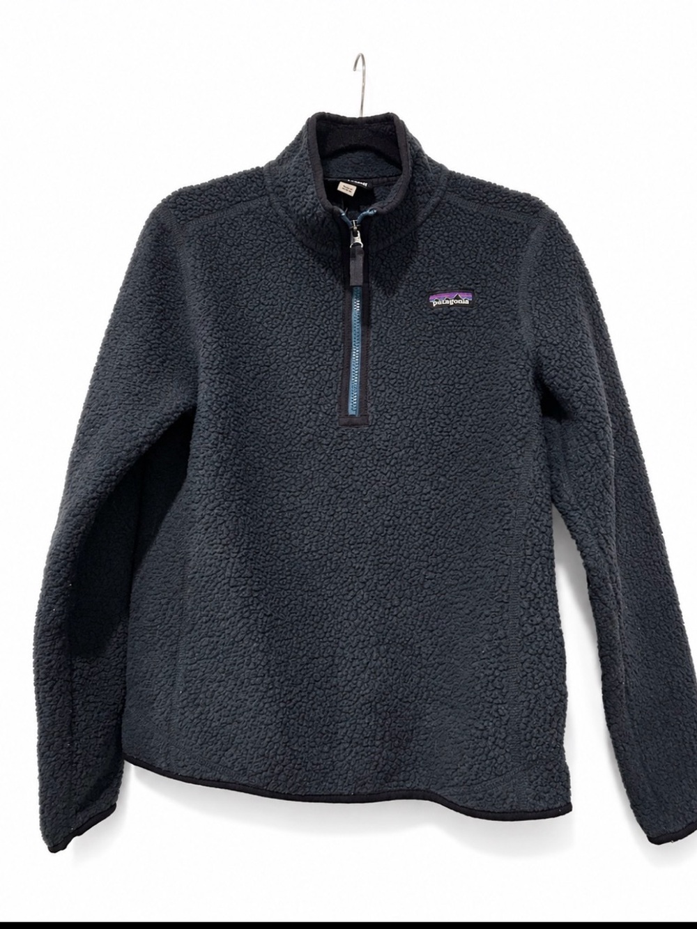 Patagonia EUC Blue Fleece Pullover with 3/4 Zip